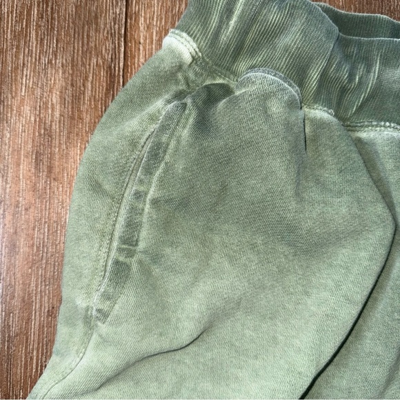 Anthropologie Saturday Sunday Green Ombre Cropped Wide Leg Sweat pant S - Picture 6 of 13
